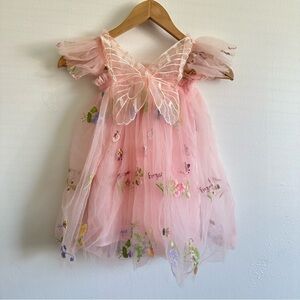 Pink Fairy Dress with Butterfly Wings
